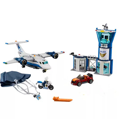 City Series 60210 Sky Police Air Base Air Special Police Base Parachute Police Station thief Assembled Building Block Toys
