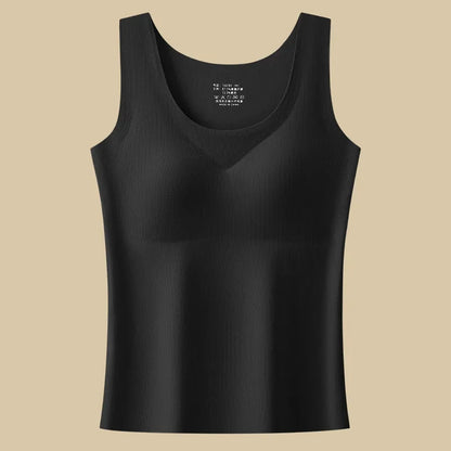 M-2XL For 40-75kg German Velvet Thermal Tank Top Women With Chest Pad Autumn and Winter Thickened Seamless Underwear