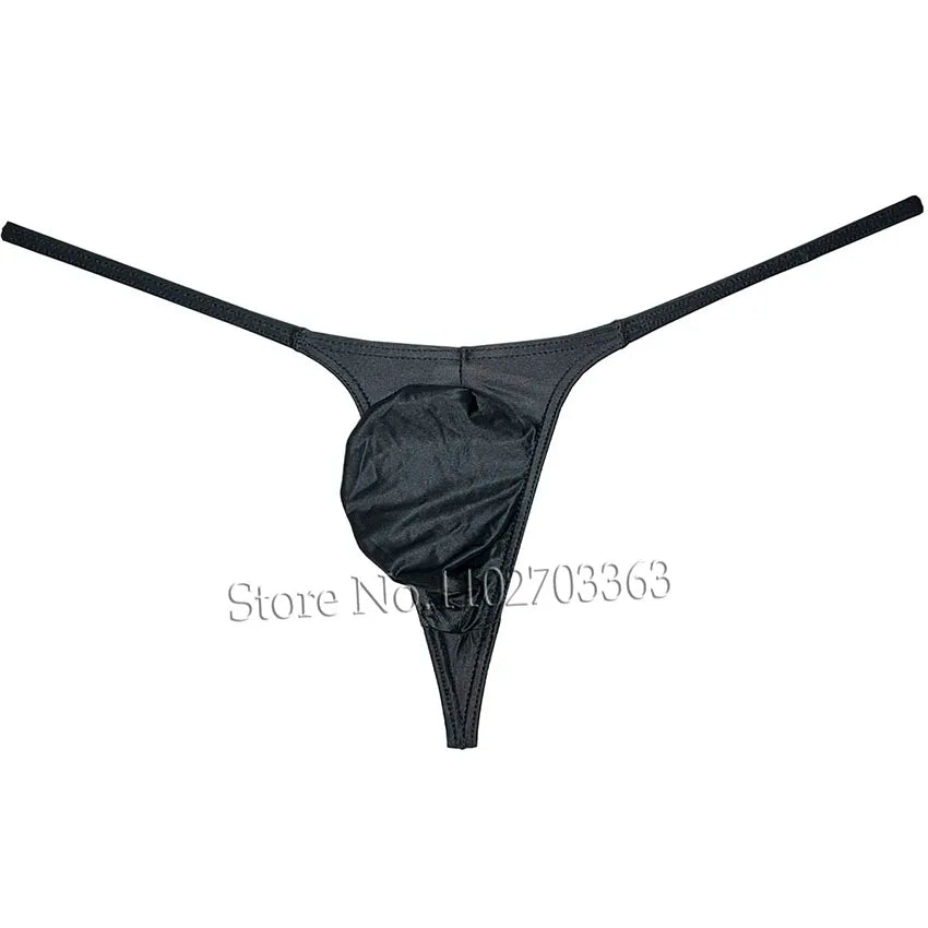 Men's Sexy Thong Underwear Pouch Tangas Male G-strings Bikini Briefs Lingerie Underpants Thongs Shiny Tangas