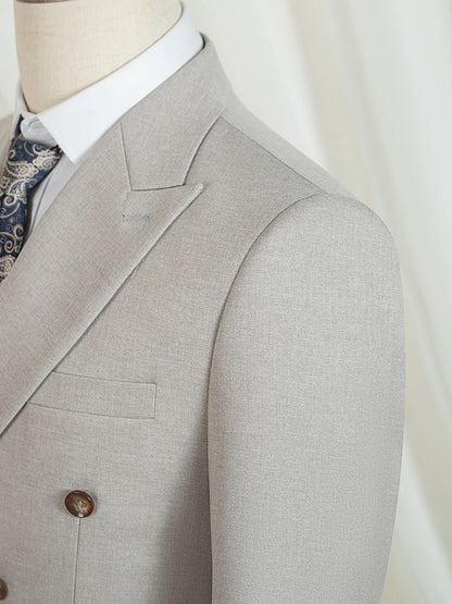 ST Cassy Light Brown Elegant Man Suits High Quality Two-Piece Dress Wedding Party Outfit for Man Blazer Luxury Man Dinner Suit