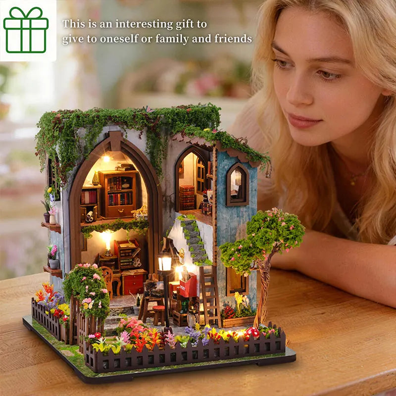 DIY Wooden Miniature Doll House Model Kits 3D Puzzle Dollhouse With Furniture for Friends Birthday Gifts Home Decoration Crafts