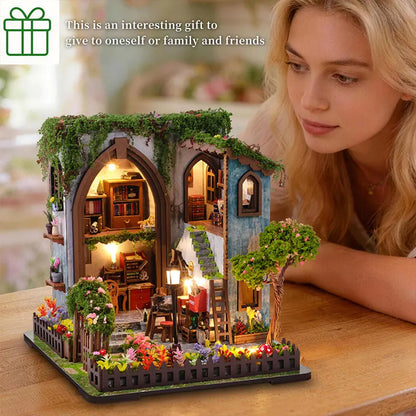 DIY Wooden Miniature Doll House Model Kits 3D Puzzle Dollhouse With Furniture for Friends Birthday Gifts Home Decoration Crafts
