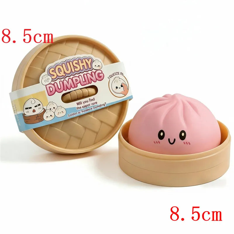 5.5/8.5cm Stress 1-12Pcs Dumpling Squash Toy Dampaline Squishy with Box Dumplings Sensory Squeeze Toy for  Relief Gift Birthday