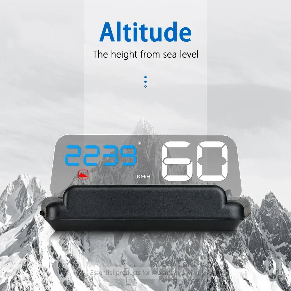 C500 BLUE OBD /T900 GPS HUD Gauge Display Car Head Up Display LCD Car Turbo Gauge Digital Odometer Universal Speed On-board Comp