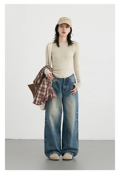 CHIC VEN Women T-Shirts Solid New Basic Heating Cashmere Round Neck Woman Tees Slim Fit Female Tops Spring Autumn 2024