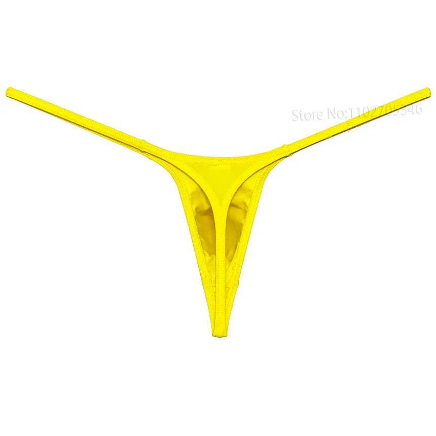 Men's Sexy Underwear Thong Contour Pouch Tangas Sexy Men Bikini Briefs Solid Underpants Briefs Bikini Thongs Soft Male Panties