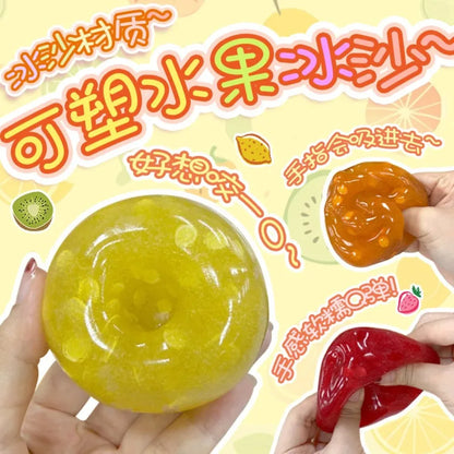 New Product Fruit Smoothie Extrusion Sound Control Series Plastic Decompression Toy Fruit Sugar Smoothie Ball To Relieve Anxiety