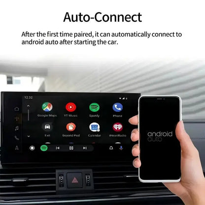 Wireless CarPlay Android Auto 2IN1 Type-C USB Wired to Wireless CarPlay Android Auto Adapter Bluetooth for VW Audi Volvo Toyota