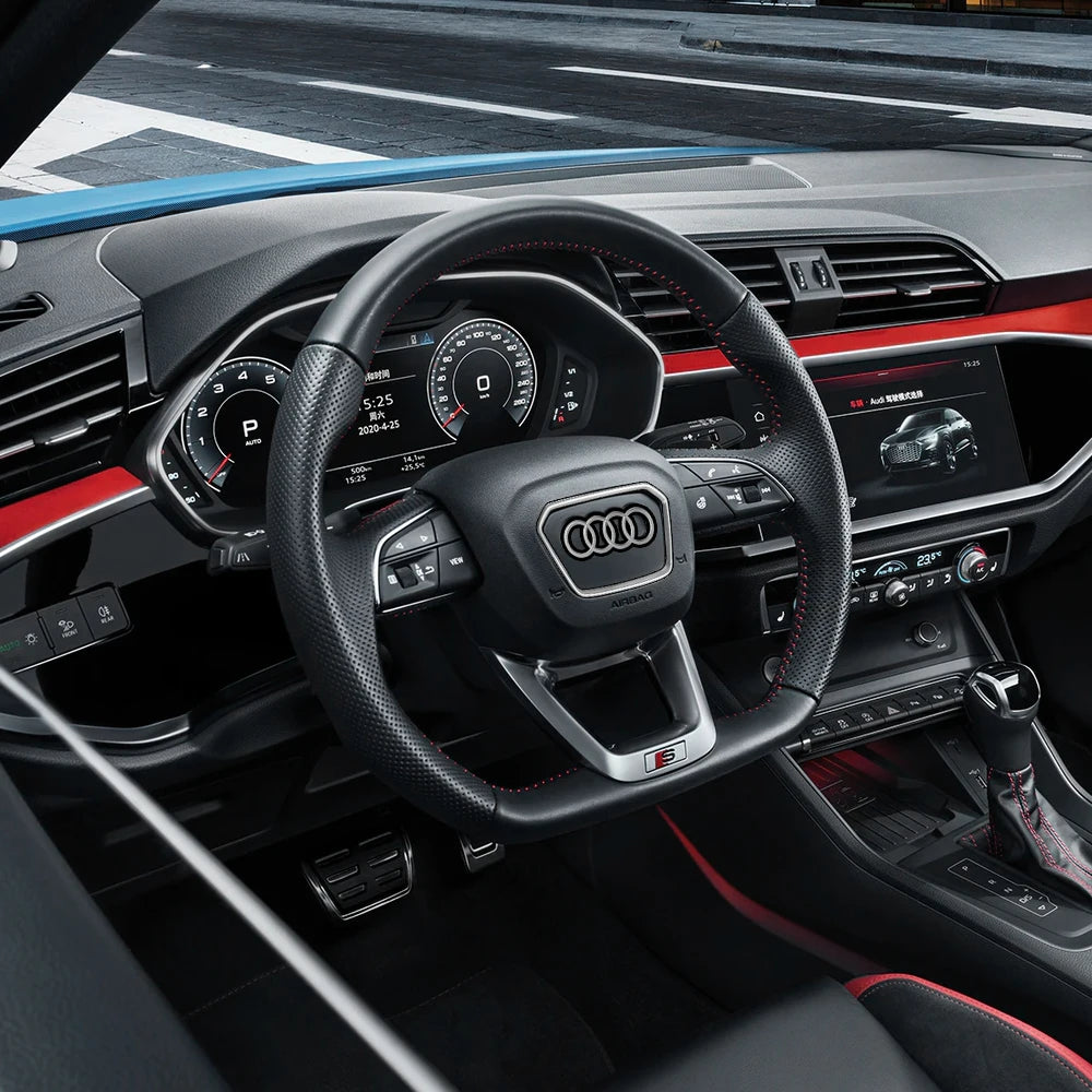 Car Styling Steering Wheel Center Logo Covers Trim Accessorie Fit  AUDI A6L Q7 Q3 Q5 A7 A5 A3 A4L A8L A8 Q5L Q8 A7 Q6 E-TRON SQ5