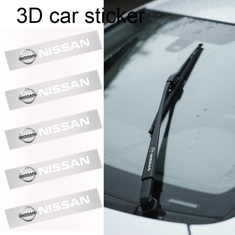 Car logo, interior stickers, central decal decoration For Nissan Qashqai X J10 J11 Trail Tiida Teana Skyline Juke X-trail Almera