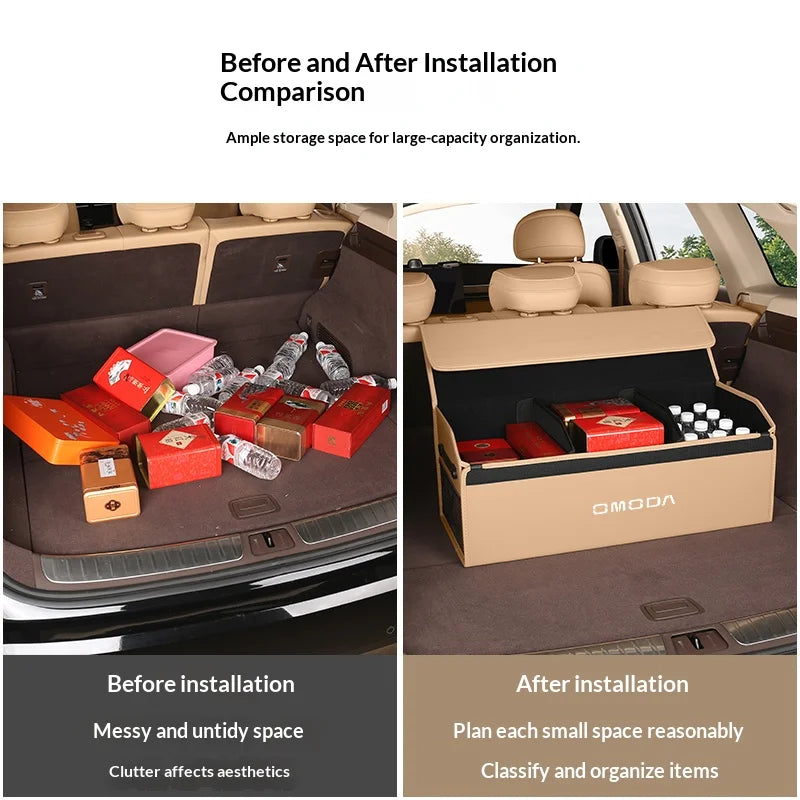 Suitable for Omoda s5 fx 9 EV PHEV C5 E5 C9 7 8plus car trunk storage box folding storage box large capacity storage box
