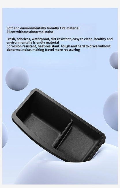 Under Seat Storage Box For Tesla Model YL 2025-2026 TPE Drawer Front Under Seat Organizer Trash Can Car Interior Accessories ﻿