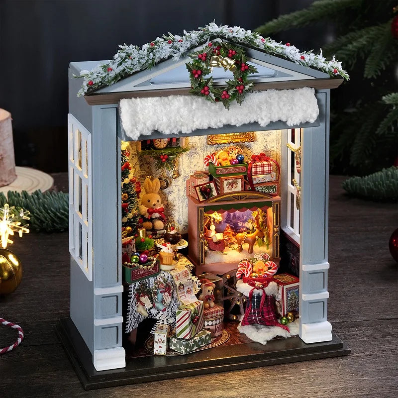 Miniature Dollhouse Set 3D Puzzle Assembly Model DIY Handmade Sets Bedroom Decoration Crafts Toys For Christmas Birthday Gifts