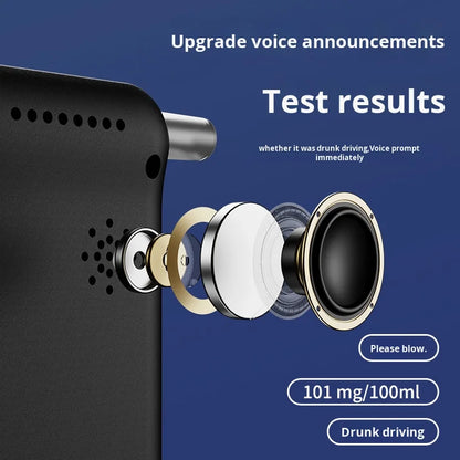 High Precision Portable Breathalyzer Alcohol Tester with Voice Prompt And Light Indicator Non-Contact Breath Analyzer for Drunk