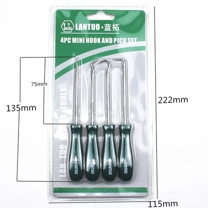 Hot Sale 4Pcs 135mm Car Auto Vehicle Oil Seal Screwdrivers Set O-Ring Seal Gasket Puller Remover Pick Hooks Repair Tools For Car