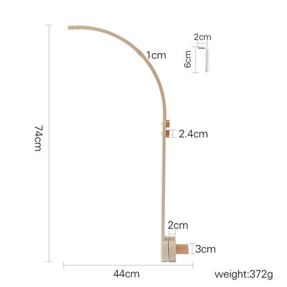 Baby Wooden Crib Mobile Bed Bell Hanging Rattle Toy Newborn Music Box Bed Bell Hanging Toys Holder Bracket Infant Crib Baby Gift
