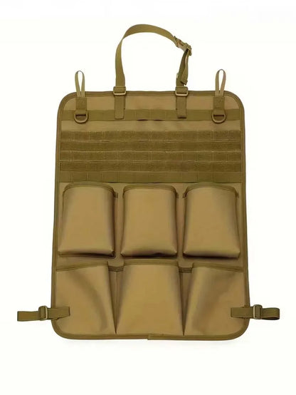 Car seat back storage bag, camping accessories wash bag with adjustable shoulder strap, outdoor camping cosmetic bag