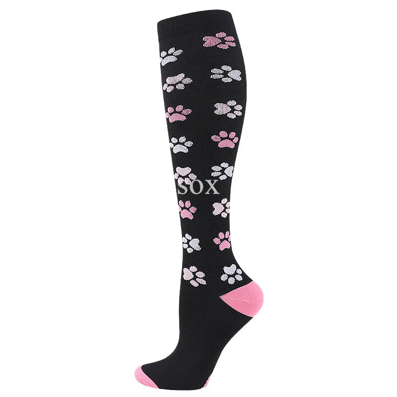 1Pair New Compression Stockings 20-30Mmhg Knee High Sports socks Fit Medical Varicose Veins Pregnant  Edema Diabetes Circulation