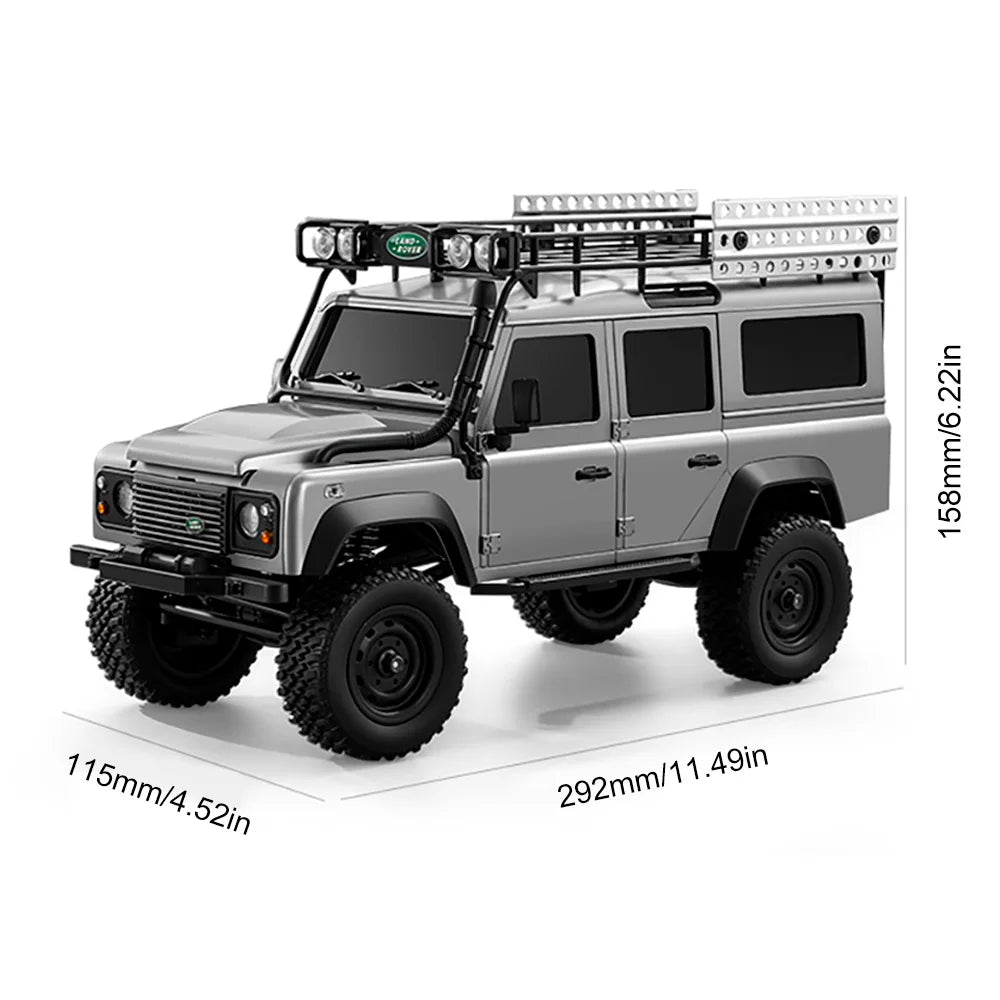 MN-111C 1/18 RC Crawler Car Full Proportional 4WD Off Road Truck with LED Lights
