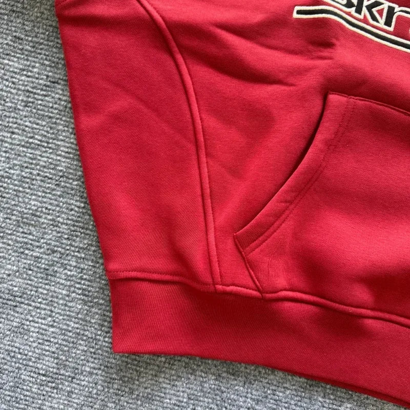 SISTERS AND SEEKERS Women Letters Print Cotton Hoodies Red Long Drop Sleeve Loose Fashion Hooded Sweatshirt 2026 New Autumn