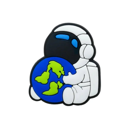 1/25PCS Space & Alien Theme Shoe Charms Set DIY Decorative Pins UFO Rocket Astronaut Clogs Accessories for Women Men Shoe Buckle