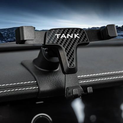 For Great Wall GWM GWM Tank 300 Car Phone Holder Interior Parts Specialized Carbon Fiber Pattern Aromatherapy Holder Accessories