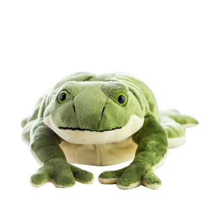 Cute Character Doll Realistic Lying Frog Plush Fluffy Toy Soft Short Plush Stuffed Animal Pillow Bedroom Home Decor Pillow Gifts