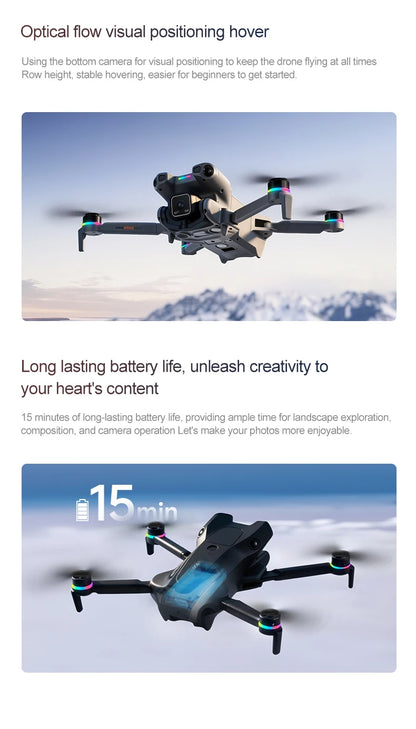 K900 MAX 8K Professional Drone with Dual Camera WiFi FPV Aerial Photography 360° Obstacle Avoidance Quadcopter airdrop Drone Toy