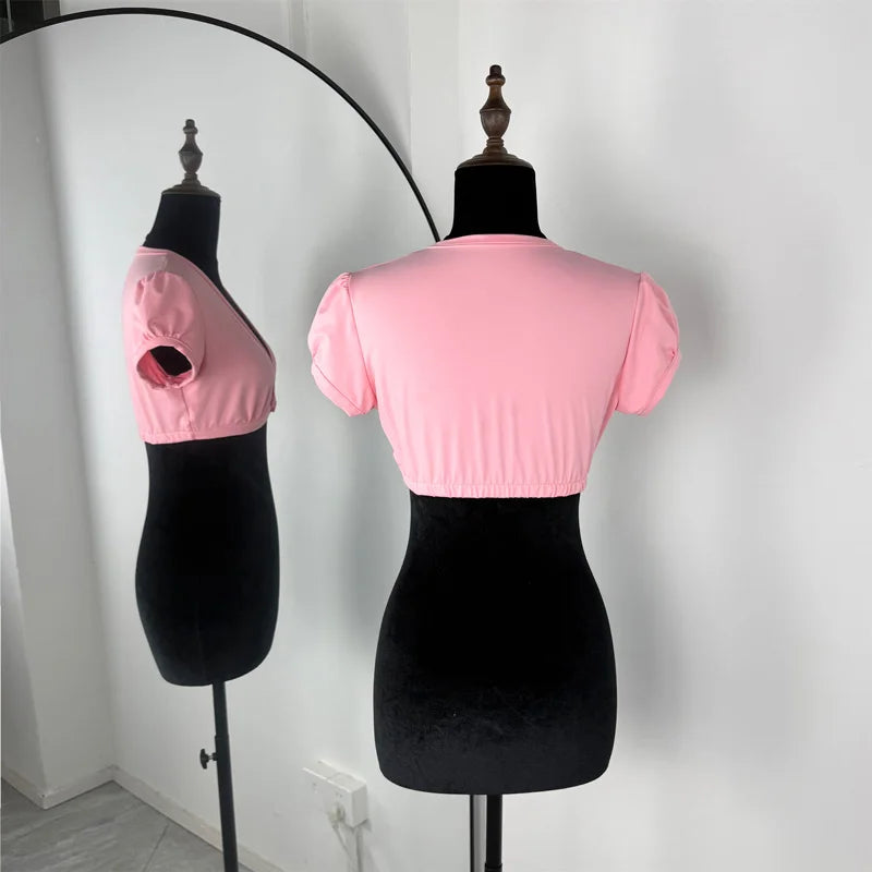 Tossy Summer Casual V-Neck For Women Tops Vest Sexy Short Sleeve  Holiday Beach Cropped Y2k Top Female Patchwork Tank Top 2026