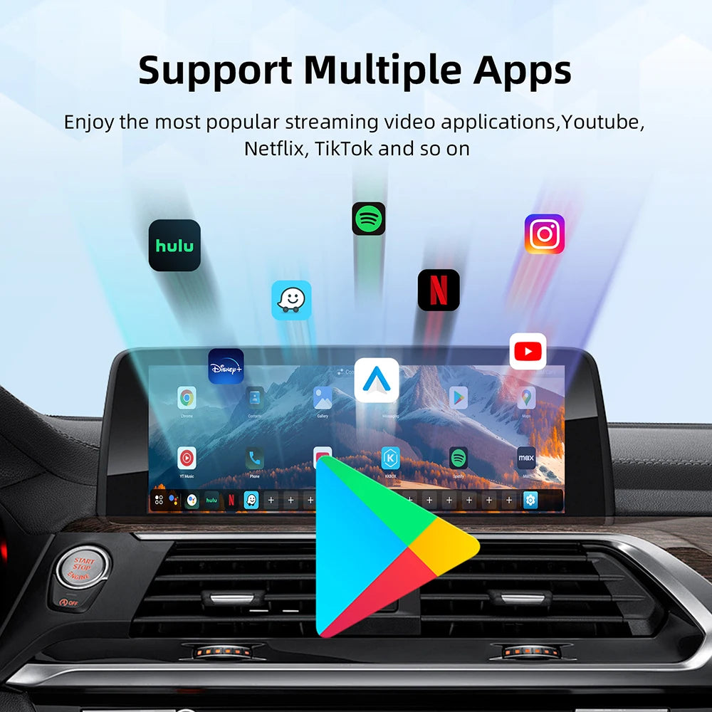 LEXXSON Ai Box Wireless Carplay Adapter Android 13 Netflix Youtube IPTV Video Box for BMW and Cars With Wireless Carplay