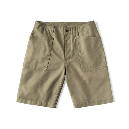 Non Stock USN Deck Utility Work Pants 12oz Cotton Jungle Cloth Vintage Military Style Men's Summer 4-Pocket Bermuda Shorts