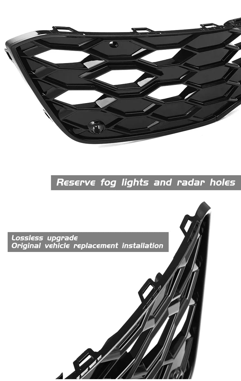 Front Bumper Grill 2021-2023 Accessories for Vw Golf 8 Mk8 R-Line GTI Sports Version Front Air Inlet Grille Fog Lamp Trim Kits