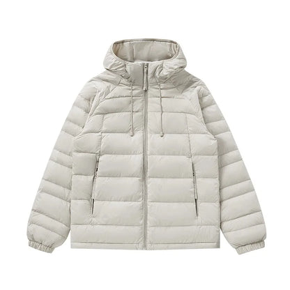 UETEEY Ultra Light Men's Down Jacket 90% White Duck Down Hooded Winter Coat Men 2025 New Autumn Warm Compression Packable