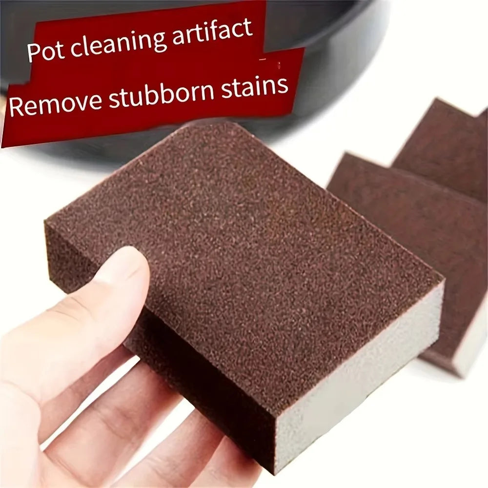 Magic Descaling Emery Sponge Household Cleaning Brush Useful Things For Kitchen Remove Pot Bottom Stubborn Stains Products Tools