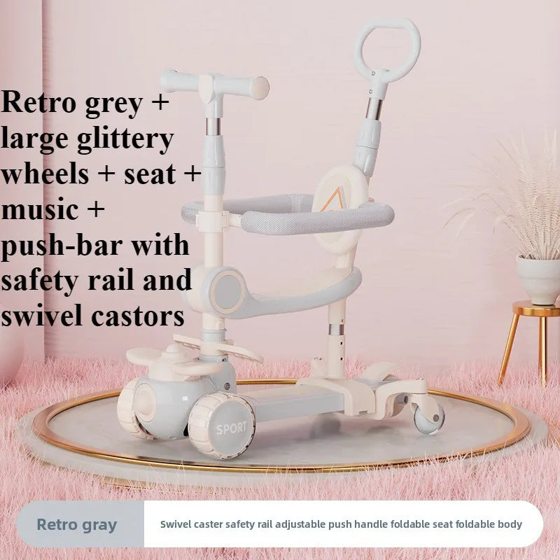 5-in-1 Toy Scooter for Boys and Girls–Children’s Scooter, Ideal for Developing Children’s Balance