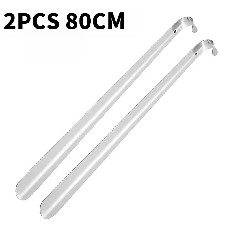 80cm Extra Long Shoe Horn Stainless Steel Silver Metal Shoes Remover Shoehorn Lifter Aid Slip Shoe Pull Tool Shoespooner