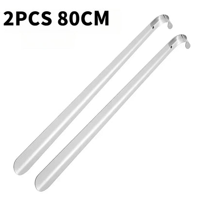 80cm Extra Long Shoe Horn Stainless Steel Silver Metal Shoes Remover Shoehorn Lifter Aid Slip Shoe Pull Tool Shoespooner