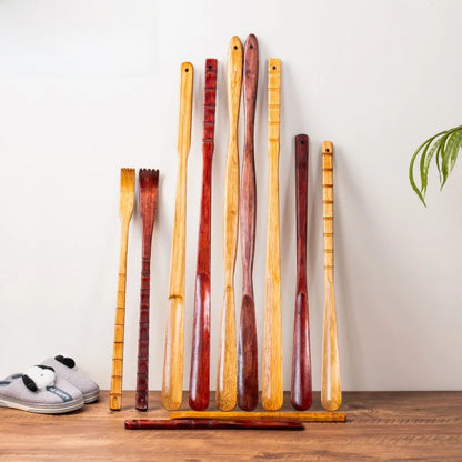 Long Wooden Shoe Horn 75cm No Bending over Scratchy Wooden Scratchy No Need to Ask for Help Home Use Shoe Care Accessories