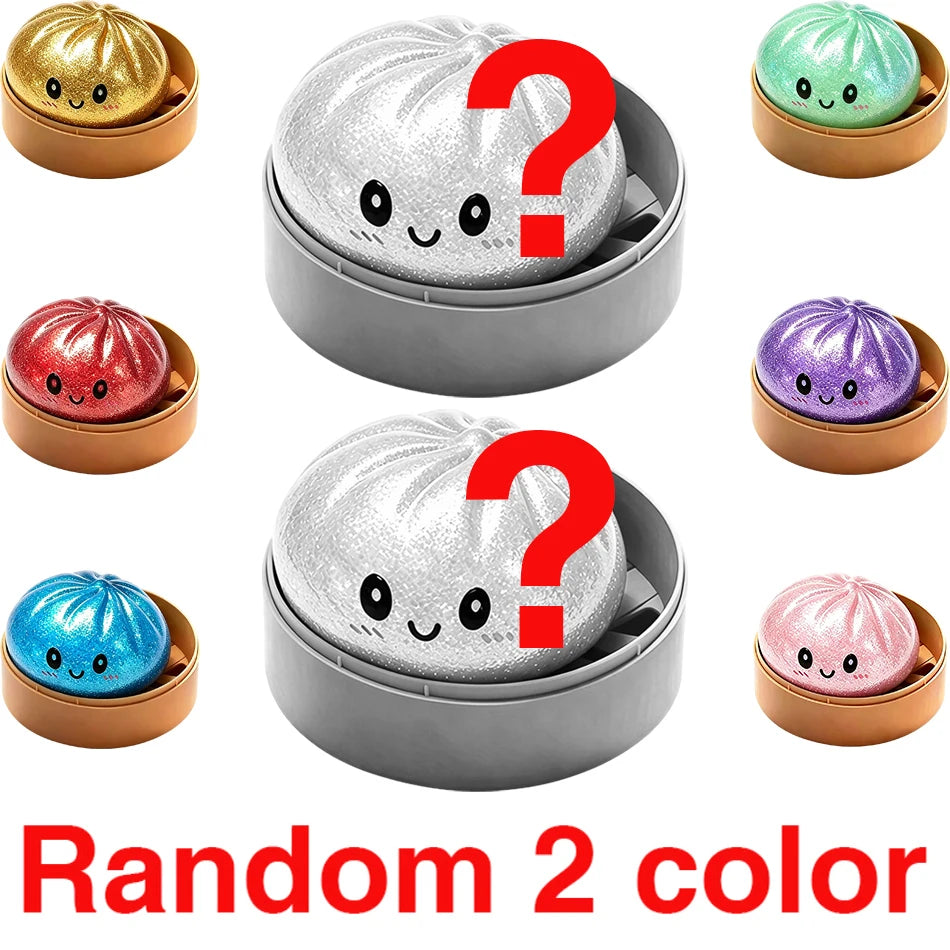 2026Glitter Dumpling Glitter Dumpling Squishy with Box Dumplings Sensory Squeeze Toy for Stress Relief