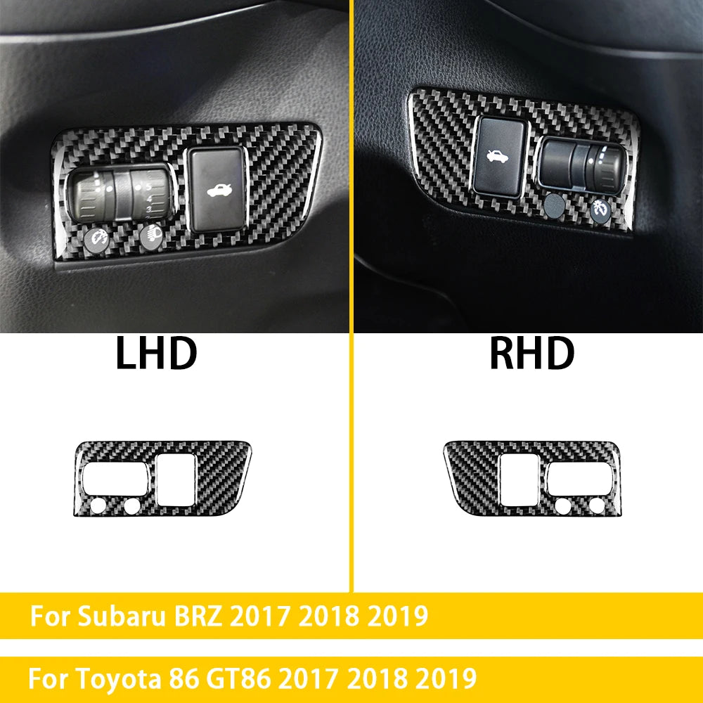 For Subaru BRZ Toyota 86 GT86 2017 2018 2019 Carbon Fiber Car Accessories Gear Shift Cup Holder Air Conditioning Trim Sticker