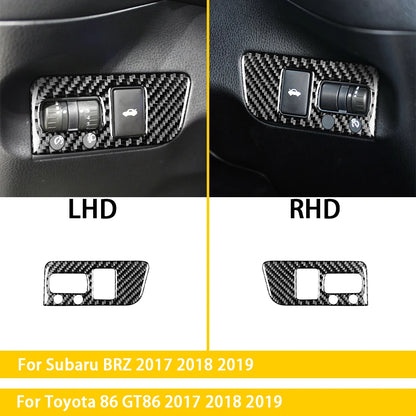 For Subaru BRZ Toyota 86 GT86 2017 2018 2019 Carbon Fiber Car Accessories Gear Shift Cup Holder Air Conditioning Trim Sticker