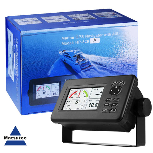 Matsutec HP-528A 4.3-inch Color LCD Chart Plotter Built-in Class B+ AIS Transponder Combo High Sensitivity Marine GPS Navigator