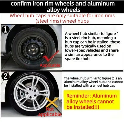 4PCS Car Universal Wheel Cover Hubcap R15  Inch Replacement Hub Caps Wheel Rim Cover Tire Accessories