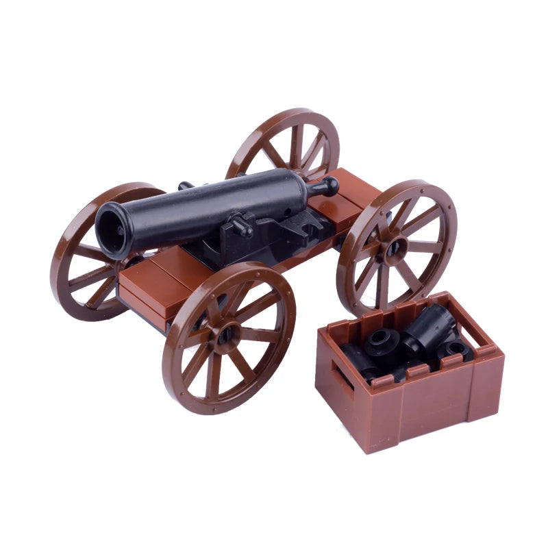 MOC Medieval Military Carriage Carriage Chariot Knight Transport Carriage Weapons Figures Vegetable Wood Bricks Children's Toys