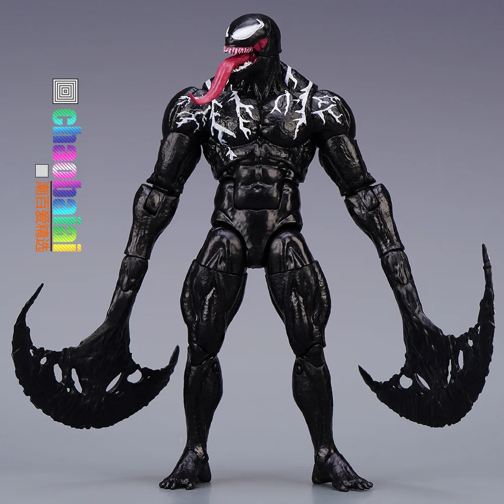 Venom Action Figure 7 Inch And Above Model Posable Superhero Spiderman Movie Character Collectible Toy Desktop Ornament For Fans