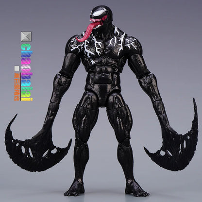 Venom Action Figure 7 Inch And Above Model Posable Superhero Spiderman Movie Character Collectible Toy Desktop Ornament For Fans