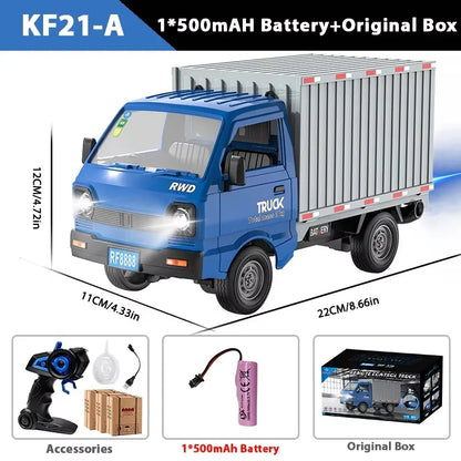 1:16/1:18 RC CAR Simulation With Spray Lights Drift Climbing Truck LED Light Haul Cargo Remote Control Electric Toys For Child