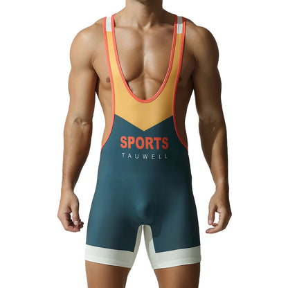 Men's one-piece shapewear, one-piece vest, high elasticity, tight fitting sports and fitness one-piece swimsuit