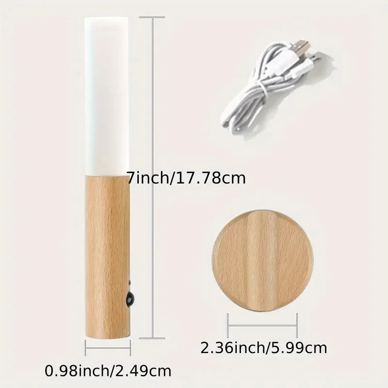 LED Rechargeable Magnetic Wall Lamp Smart Motion Sensor Night Light Portable for Hallway Bedroom Stairs Bathroom Cabinets Decor