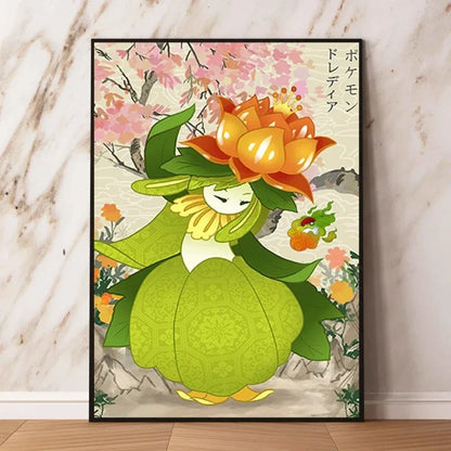 Classic Canvas Hd Prints Poster Pokemon Charizard Blastoise Cartoon Character High Quality Home Living Room Mural Decorative
